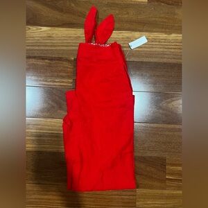 Anthropologie Linen Blend Red Pants